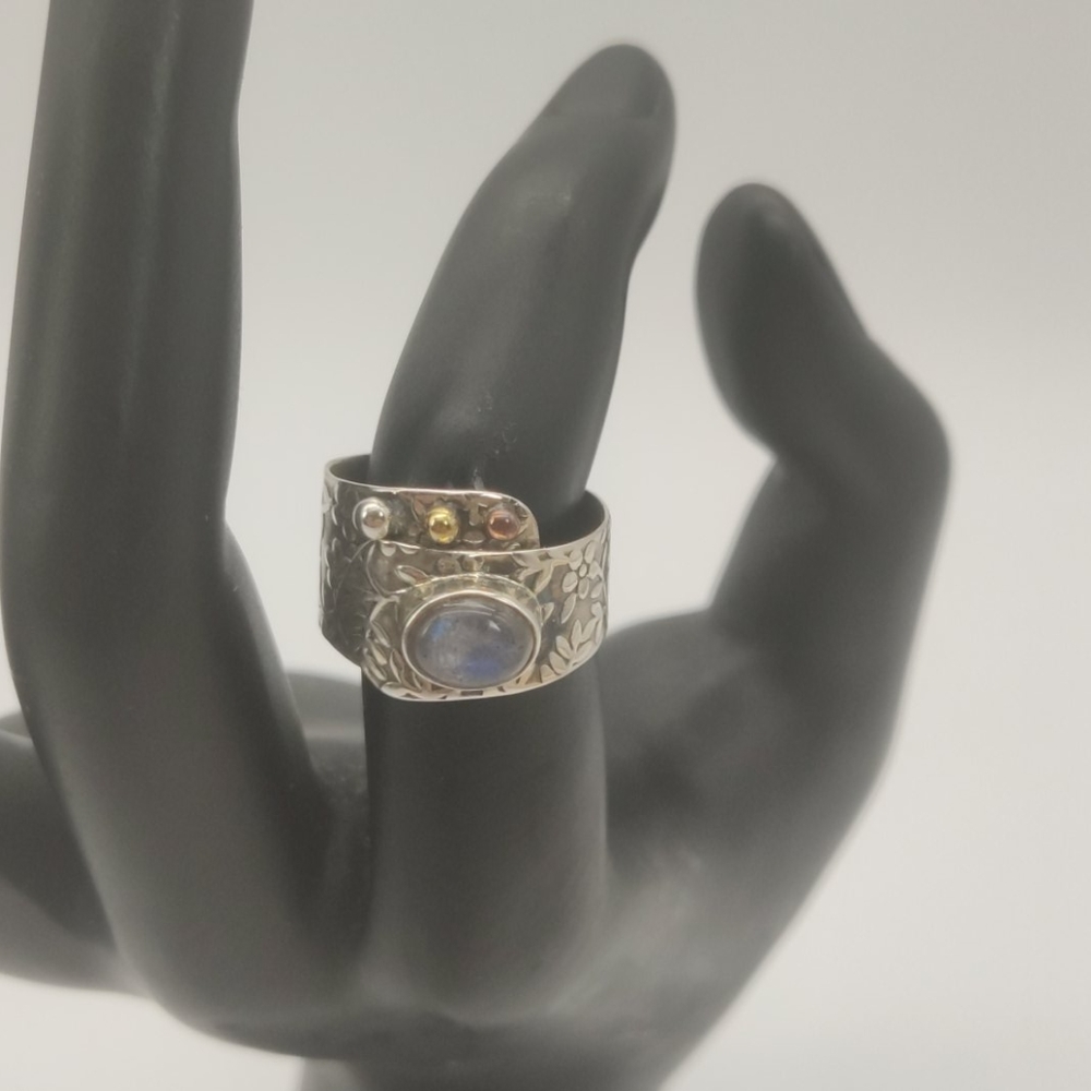Custom  Labradorite  Sterling Silver Ring💎 - Picture 2 of 11